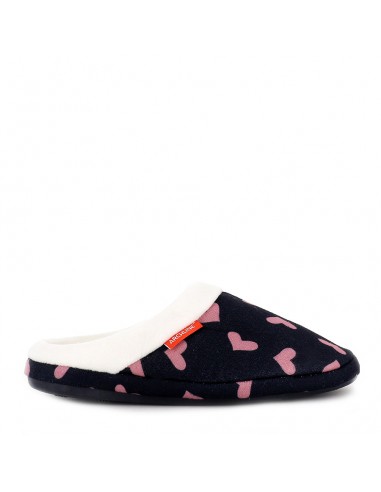 KALLI SLIP ON - NAVY PINK HEARTS