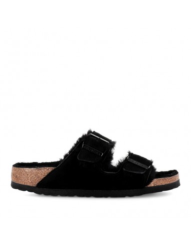 ARIZONA SHEARLING NARROW  - BLACK SUEDE