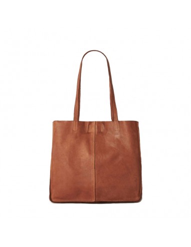 BABY UNLINED TOTE - COGNAC LEATHER