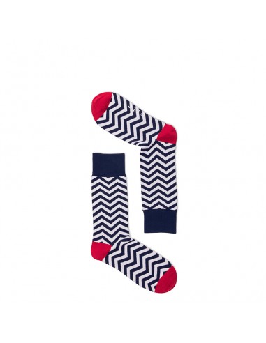 ZIG ZAG SOCKS- NAVY WHITE ZIG ZAG