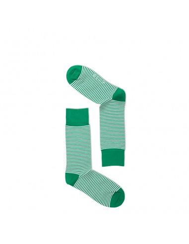 PIN STRIPE SOCKS - GREEN AND WHITE PIN STRIPE