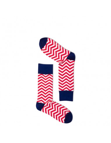 ZIG ZAG SOCKS - RED WHITE ZIG ZAG