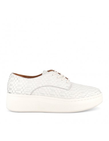 DERBY CITY LACEUP - WHITE GEO LEATHER