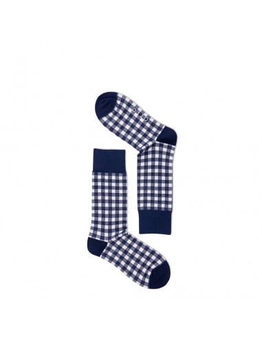 GINGHAM SOCKS - NAVY