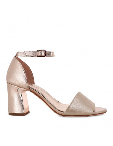 KIYA - NUDE ROSE GOLD SHIMMER LEATHER