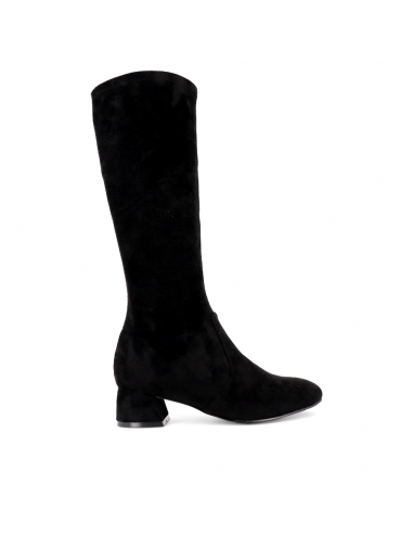 ZURY W - BLACK STRETCH MICROSUEDE