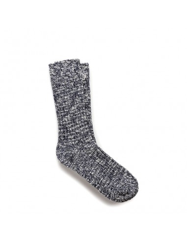 COTTON SLUB SOCKS WOMEN - BLUE/WHITE