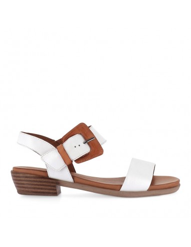 LEECEY - WHITE/TAN LEATHER