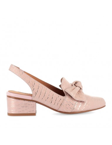 AUSTEN - PINK METAL CROC LEATHER