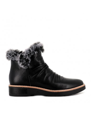 ROLLINZ - BLACK LEATHER GREY FUR